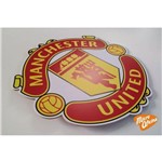 Quadro Decorativo Placa Manchester Utd Mdf 3mm Times Futebol