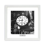 Quadro New York Relógio Kapos Branco 33x33cm