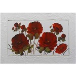 Quadro Rosas Lateral Branca Artesanal (100x70x4cm) Uniart