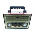 Rádio Retrô Vintage Bluetooth Am Fm Sw Recarregavel USB Mp3 EL1800