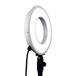 Ring Light BRANCO - Iluminador LED 25w - Luz da Lua - 28cm Diâmetro com Tripé BRANCO - Foto e Make