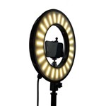 Ring Light 33 Cm de Diâmetro - Iluminador Refletor 50w - com Suporte para Celular- 3 Temperaturas de Cores - Foto- Makeup