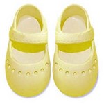 Sapato para Boneca – Modelo Sapatilha 7cm – Adora Doll - Amarelo – Laço de Fita