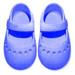 Sapato para Boneca – Modelo Sapatilha 7cm – Adora Doll - Azul Marinho – Laço de Fita