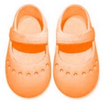 Sapato para Boneca – Modelo Sapatilha 7cm – Adora Doll - Laranja – Laço de Fita