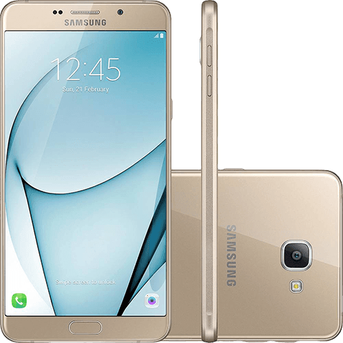 Smartphone Samsung Galaxy A8 Dual Chip Android 7.1 Tela 5.6" Octa-Core 2.2GHz 64GB 4G Câmera 16MP - Dourado