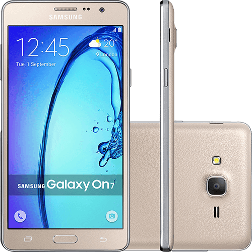 Smartphone Samsung Galaxy J3 Dual Chip Android 5.1 Tela 5'' 8GB 4G Wi-Fi Câmera 8MP - Dourado