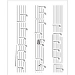 Stencil de Acetato para Pintura Opa 10 X 30 Cm - 704 Notas Músicais