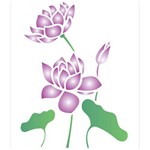 Stencil de Acetato para Pintura Opa 20 X 25 Cm - 1775 Flor de Lotus