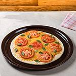 Tábua de Pizza em Cerâmica Refratária 35cm Marrom - La Cuisine