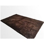 Tapete Saturs Shaggy Pelo Alto Marrom - 60 X 180 Cm Tapete para Sala e Quarto