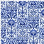 Tecido Estampado para Patchwork - Azulejo Português Porto 325252 Cor 1623 (0,50X1,40)