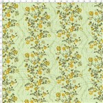 Tecido Estampado para Patchwork - Floral Faixas Verde Cor 02 51096 (0,50x1,40)