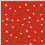Tecido Estampado para Patchwork - Joaninha Fundo Vermelho Cor 02 (0,50x1,40)