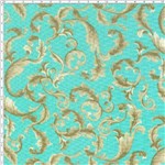 Tecido Estampado para Patchwork - Mirella Floral Barroco Verde 01 (0,50x1,40)