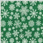 Tecido Estampado para Patchwork - Natal 338508 Flocos de Neve (Verde) Cor 370 (0,50x1,40)