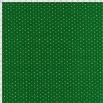 Tecido Estampado para Patchwork - Natal Poá Fundo Verde com Dourado Cor 26 (0,50x1,40)