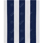 Tecido Gorgurinho Listrado Azul Marinho e Branco - 1,50m de Largura