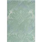 Tecido Jacquard Azul Tiffany e Rosa Medalhão Tradicional - 2,80m de Largura