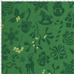 Tecido Jacquard para Patchwork - Natal Cor Verde 02 (0,50x1,40)