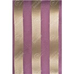 Tecido Jacquard Roxo e Dourado Listrado Tradicional - 2,80m de Largura