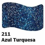 Tinta para Tecido Acrilex Glitter 37ml Azul Turquesa 211