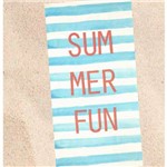 Toalha de Praia Veludo Dohler Summer Fun Azul