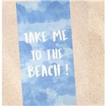 Toalha de Praia Veludo Dohler Take me To The Beach Azul