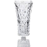 Vaso Cristal com Base Ice Rock 33,5cm Alt
