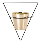 Vaso Dourado 13cm C/ Suporte