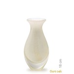 Vaso Mini Nº 2 Branco com Ouro - Murano - Cristais Cadoro
