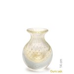 Vaso Mini Nº 3 Tela Transparente com Ouro - Murano - Cristais Cadoro