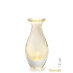 Vaso Mini Nº 2 Preto com Ouro - Murano - Cristais Cadoro