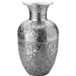 Vaso Mosaico Antique de Aluminio 22x22x37cm Cinza - Prestige