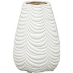 Vaso Ornamental de Cerâmica Layers Branco - Prestige