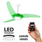 Ventilador de Teto Spirit 203 Verde Neon LED Controle Remoto